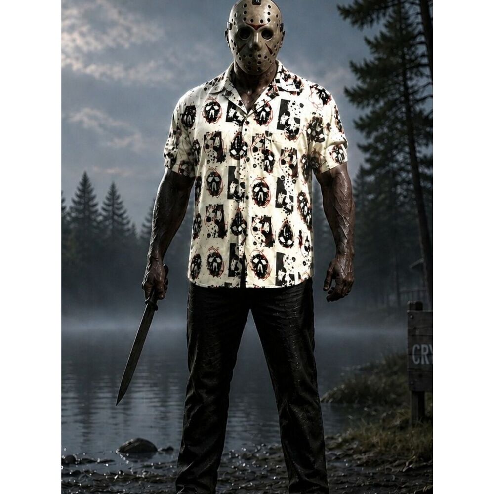 Friday The 13th Button Up Shirt